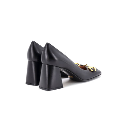 グッチ レディース ビットホース ミッドヒール パンプス レザー