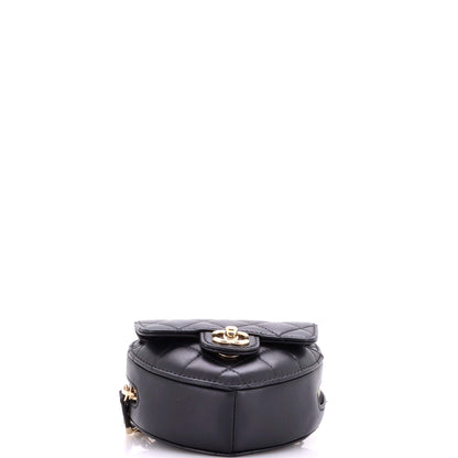 シャネル CC イン ラブ ハート ベルトバッグ キルティング ラムスキン