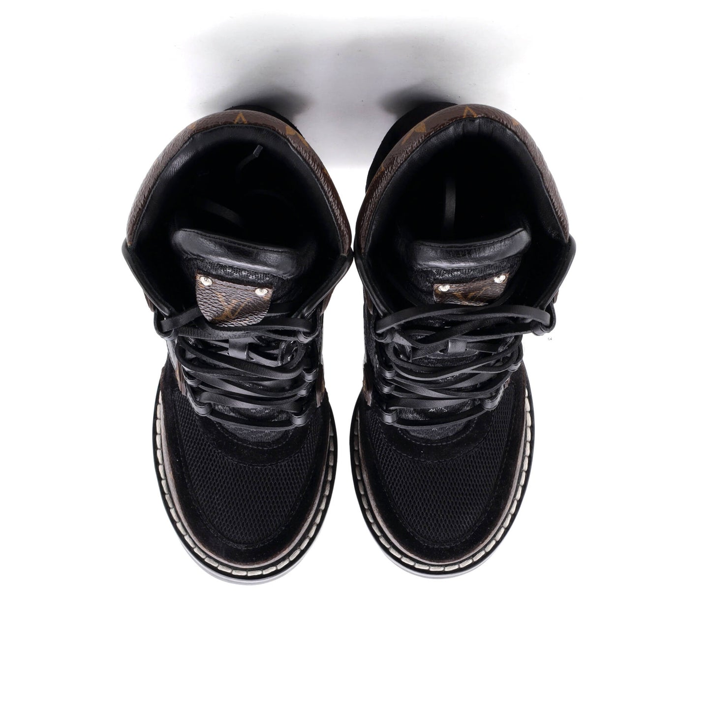 ルイ・ヴィトン レディース スタートレイル アンクルブーツ モノグラムキャンバス＆レザー スエード