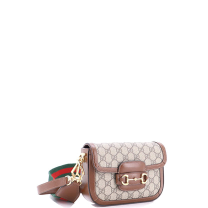 グッチ ホースビット 1955 ショルダーバッグ GGコーティングキャンバス レザーミニ