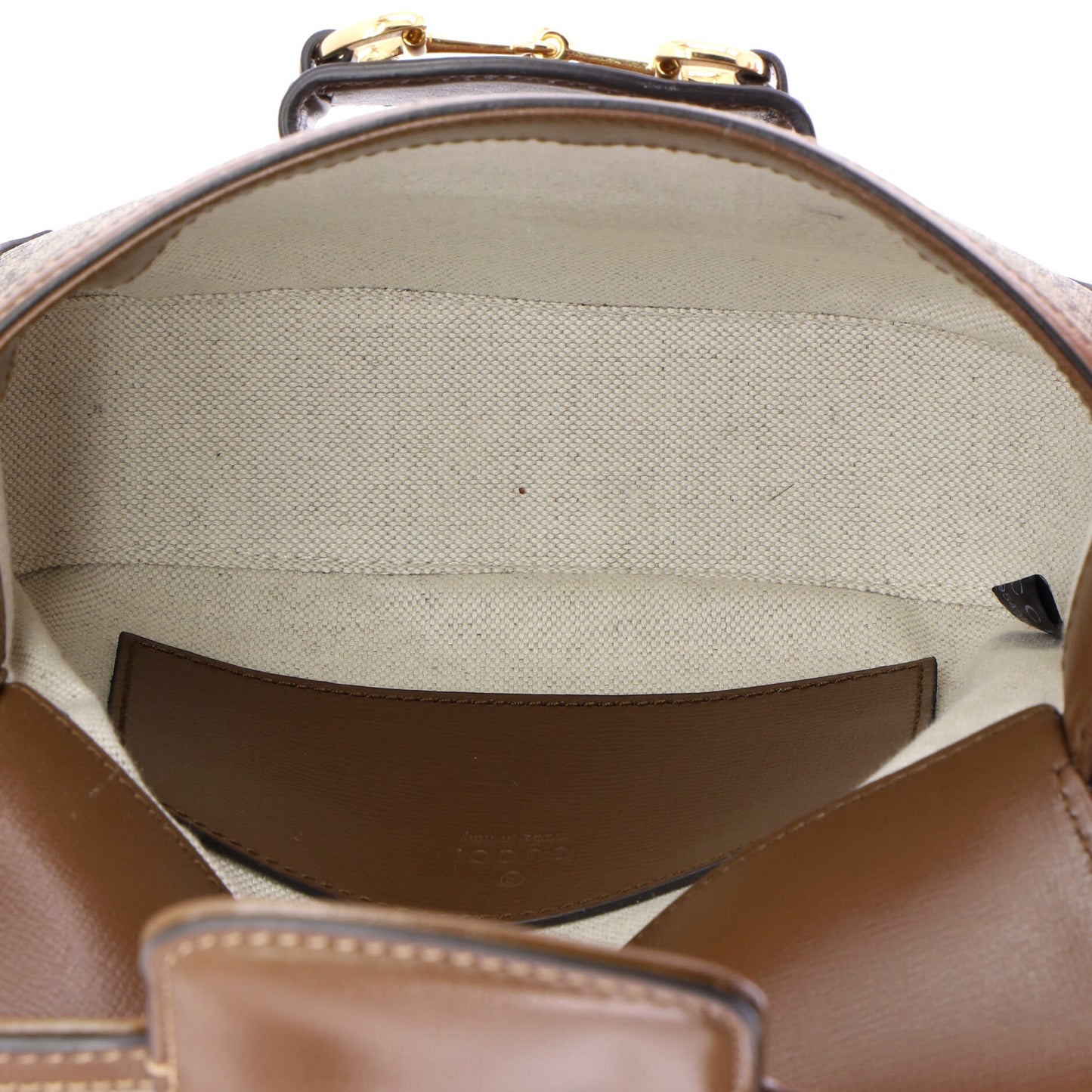 グッチ ホースビット 1955 ショルダーバッグ GGコーティングキャンバス レザーミニ