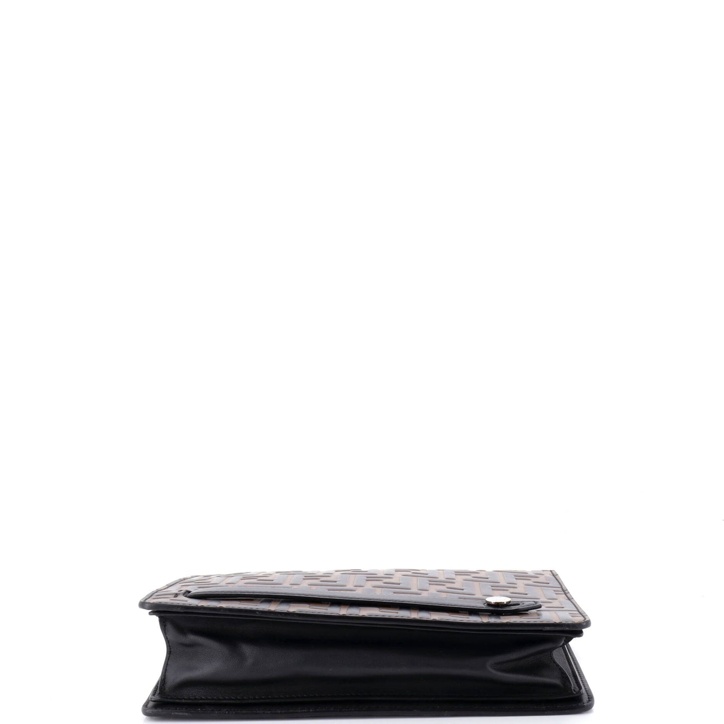 フェンディハンドル クラッチズッカ柄 エンボスレザー ミディアム