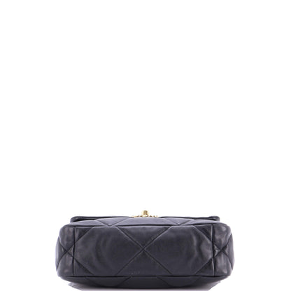 シャネル 19 フラップバッグ キルティングステッチ ラムスキン ミディアム