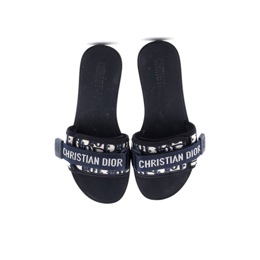 クリスチャン・ディオール ウィメンズ ディオ(r)エボリューション スライドサンダル オブリークファブリック