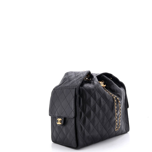 シャネル 25 ホーボーバッグ キルティング キャビア ミディアム