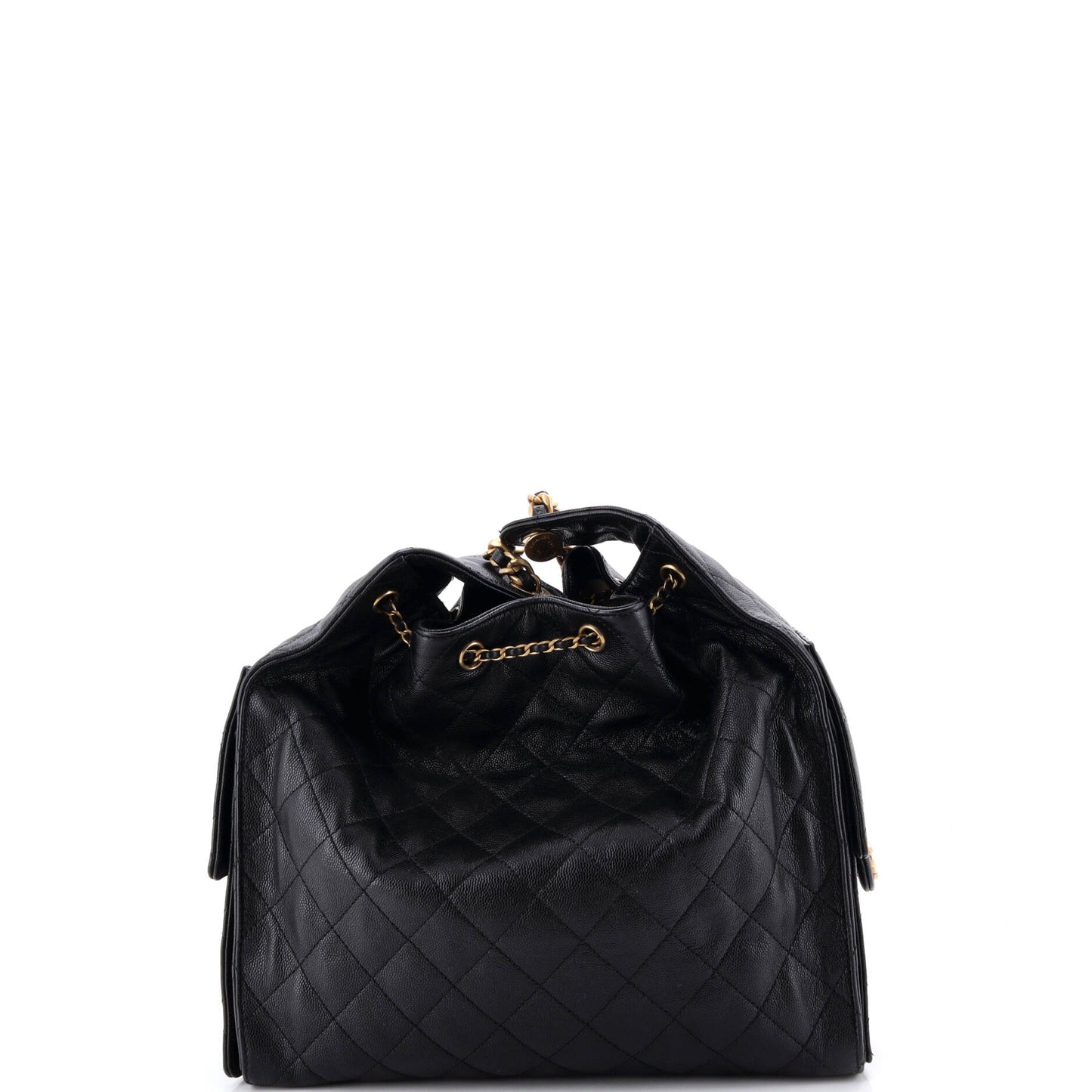 シャネル 25 ホーボーバッグ キルティング キャビア ミディアム