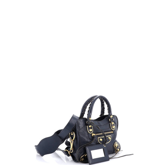 バレンシアガ シティクラシック メタリックエッジバッグ レザー ミニ