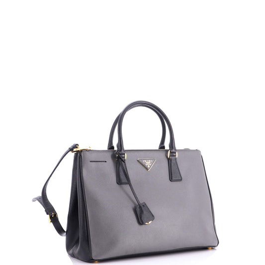 Prada Double Zip Lux Tote サフィアーノ Leather Medium