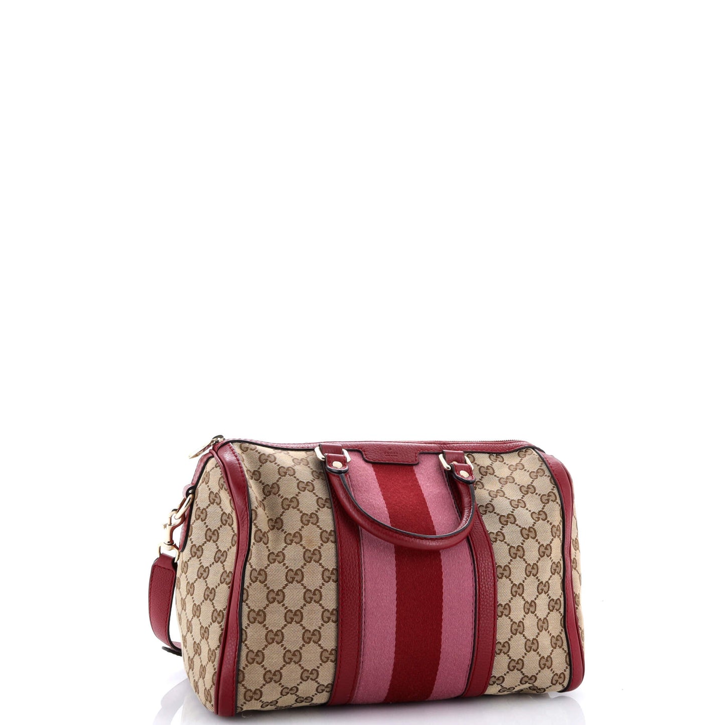 グッチヴィンテージウェブボストンバッグ GGキャンバス ミディアム