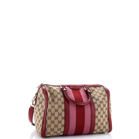 グッチヴィンテージウェブボストンバッグ GGキャンバス ミディアム