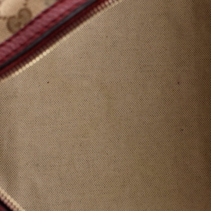 グッチヴィンテージウェブボストンバッグ GGキャンバス ミディアム