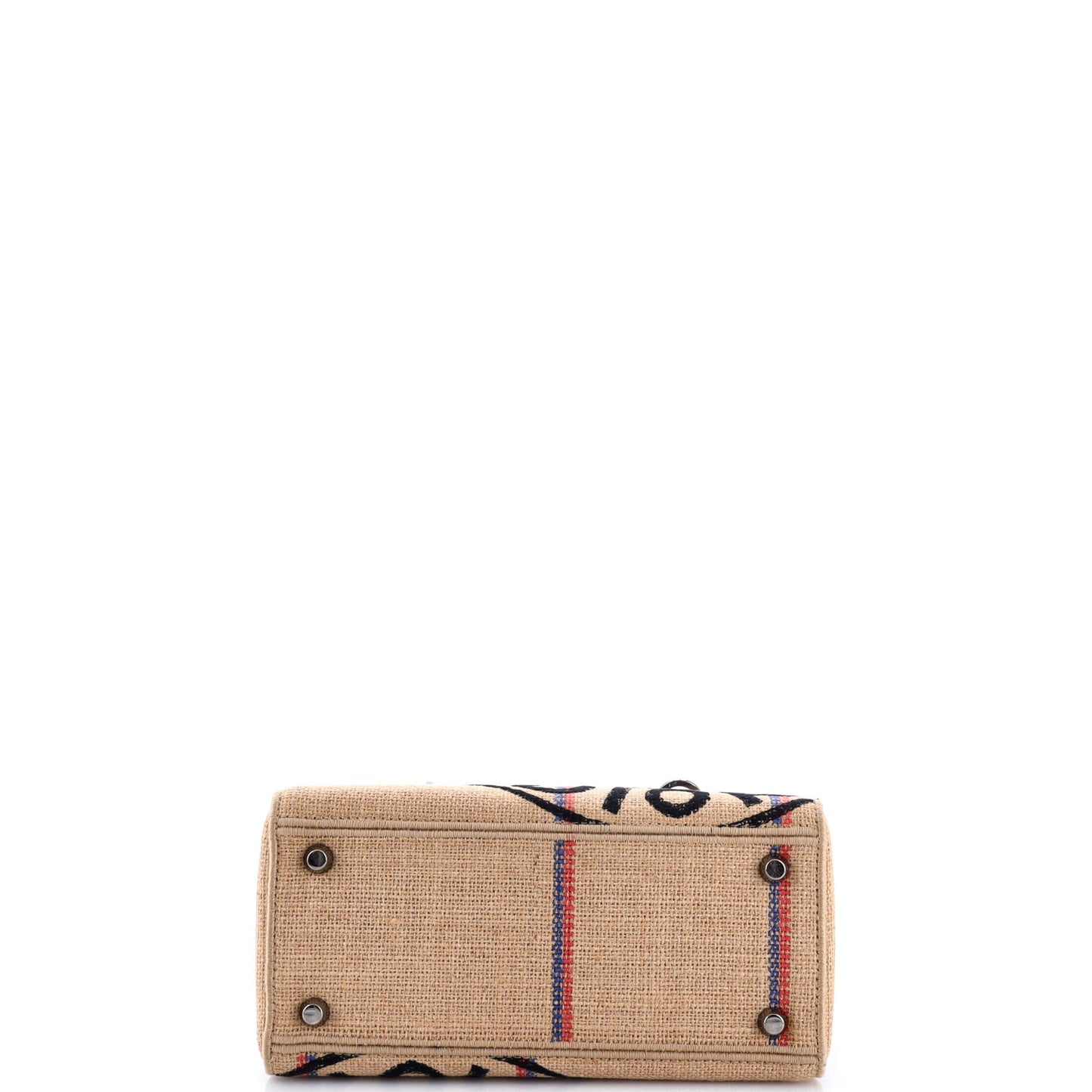 クリスチャン・ディオール レディ D-Lite バッグ エンブロイダリー ジュート キャンバス ミディアム