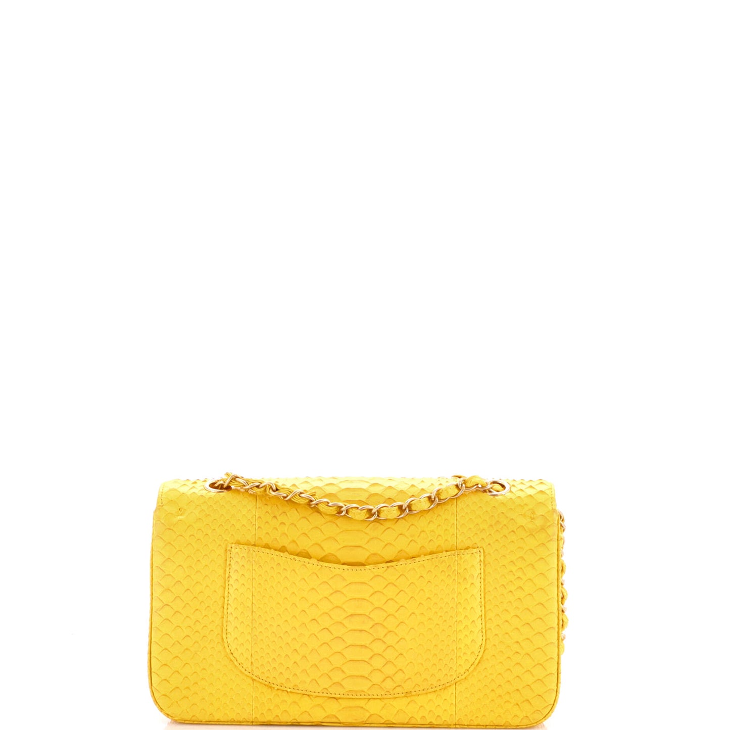 シャネル クラシック ダブルフラップバッグ パイソン ミディアム