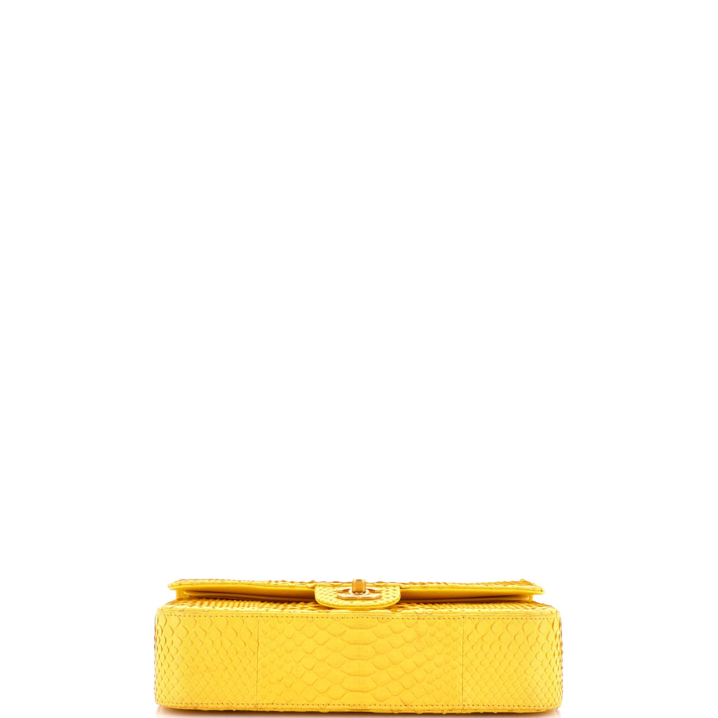 シャネル クラシック ダブルフラップバッグ パイソン ミディアム