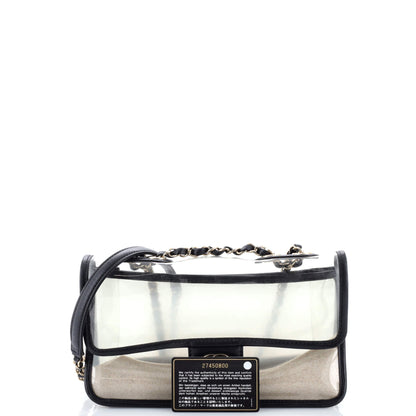 シャネル サンド バイ ザ シー フラップバッグ PVC ラムスキン ミディアム