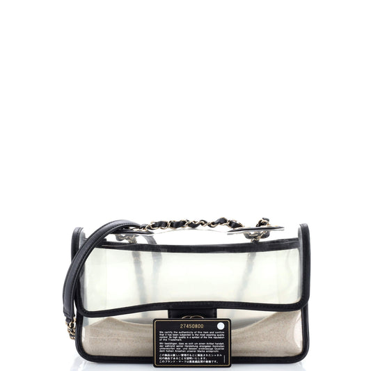 シャネル サンド バイ ザ シー フラップバッグ PVC ラムスキン ミディアム