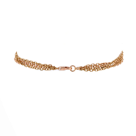 カルティエ トリニティ 4チェーン ブレスレット 18K トリコロールゴールド