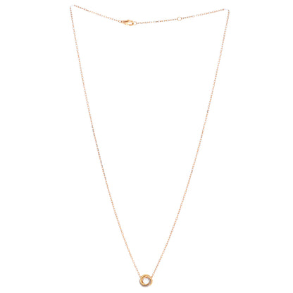 カルティエ トリニティ ダイヤモンド ペンダントネックレス 18K トリコロールゴールド＆ダイヤモンド