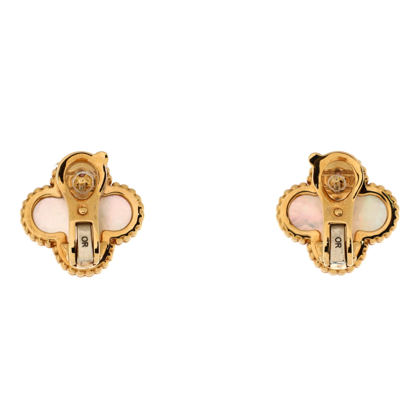 ヴァン クリーフ＆アーペル ヴィンテージ アルハンブラ イヤリング 18Kイエローゴールド＆マザーオブパール