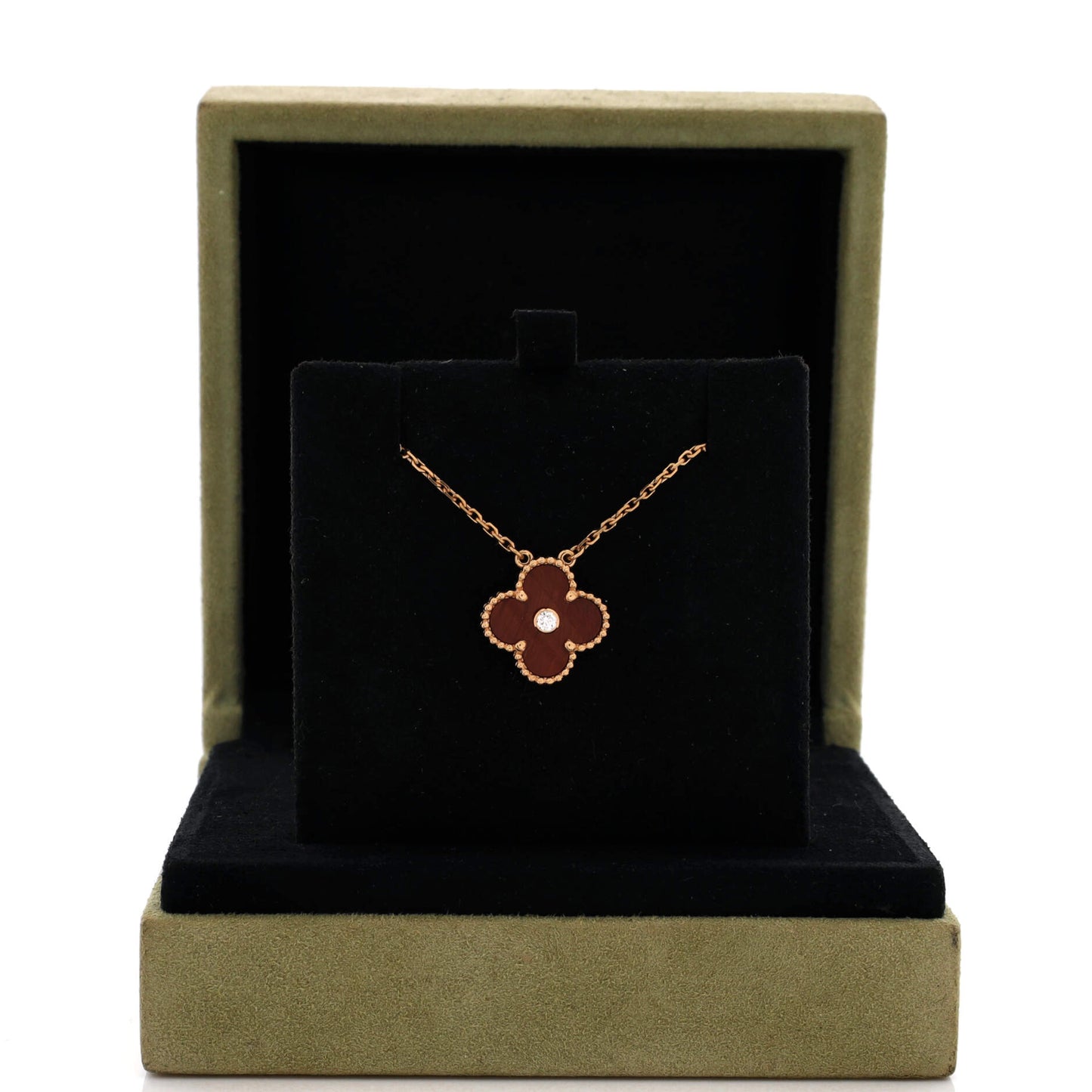Van Cleef & Arpels Vintage Alhambra Pendant Necklace Limited Edition 18K ローズゴールド and Bull's Eye with Diamond