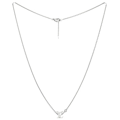 ルイ・フラップ イディール ブロッサム LV ペンダント ネックレス 18Kホワイトゴールド ダイヤモンド付き