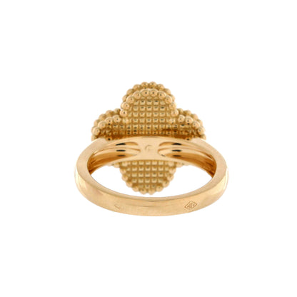 ヴァン クリーフ＆アーペル ヴィンテージ アルハンブラ リング 18Kイエローゴールド、オニキス、ダイヤモンド