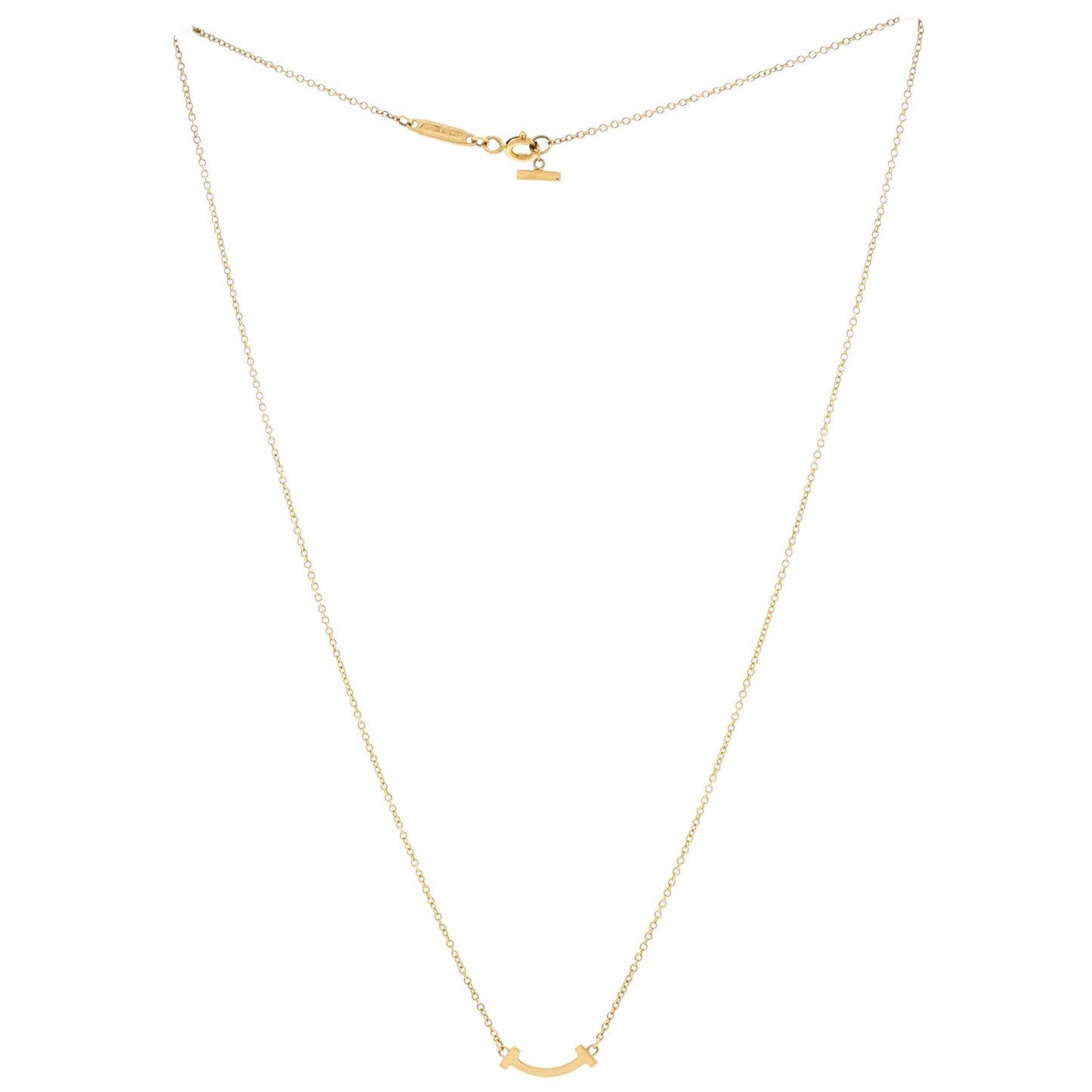 ティファニー T スマイル ペンダントネックレス 18K イエローゴールド ミニ