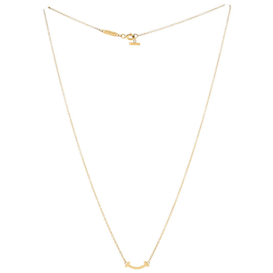 ティファニー T スマイル ペンダントネックレス 18K イエローゴールド ミニ