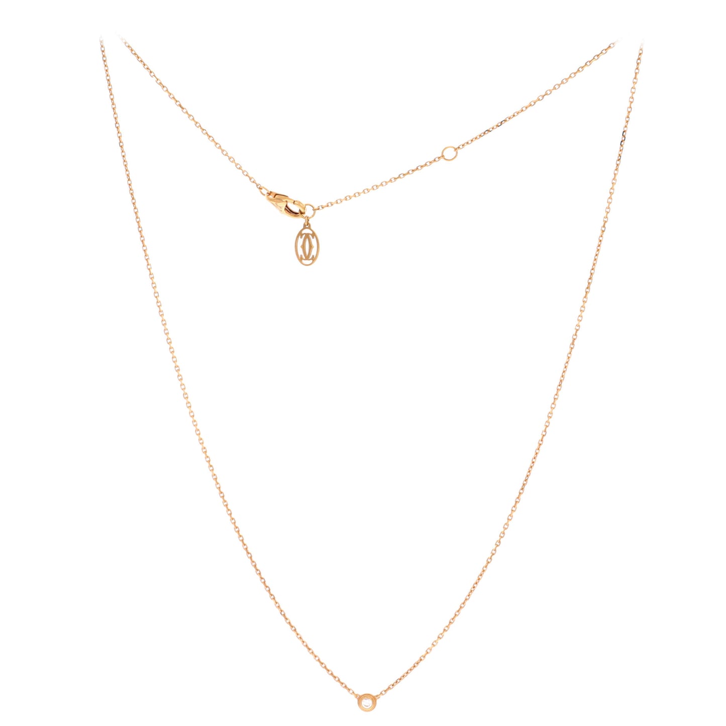 カルティエ Cartier ダムール ペンダント ネックレス 18K ローズゴールド ダイヤモンド XS