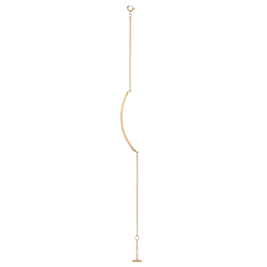 Tiffany & Co. T Smile Chain Bracelet 18K ローズゴールド with Diamonds Medium