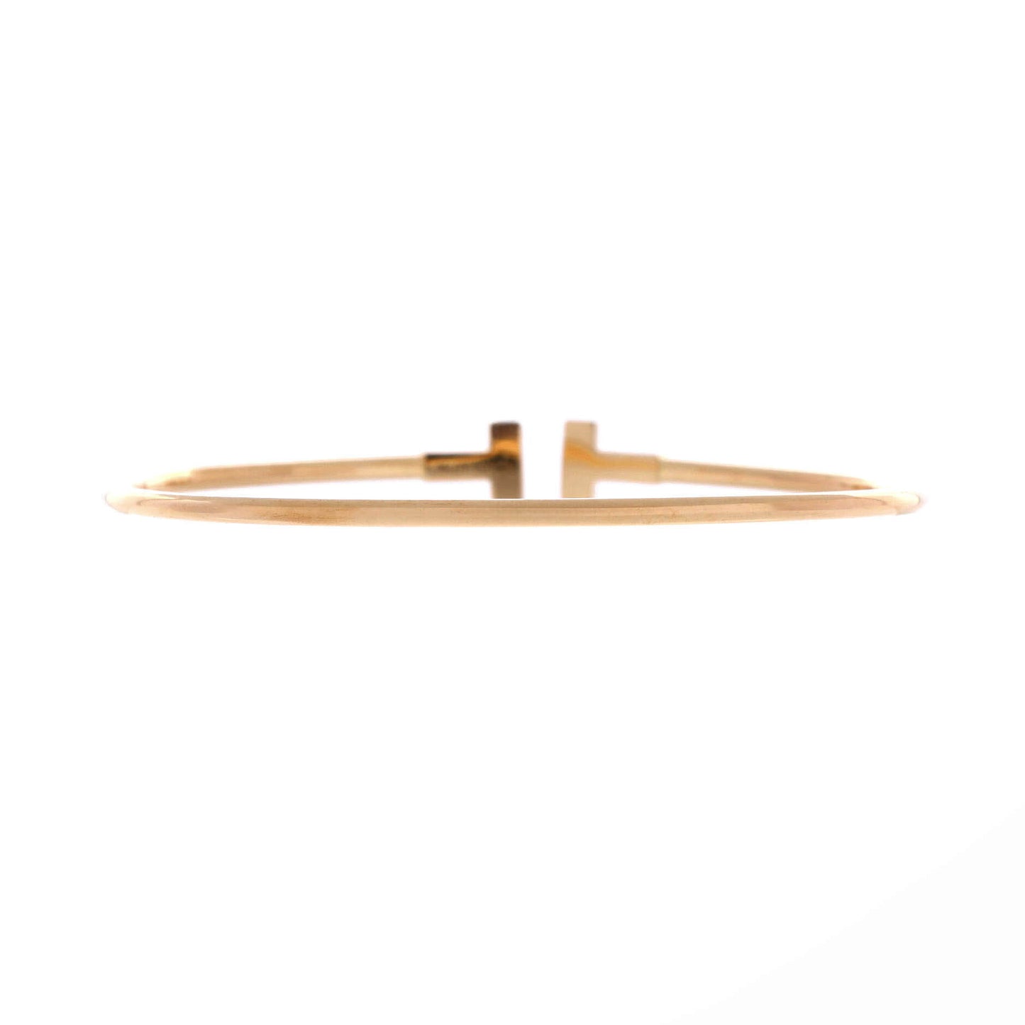 ティファニー Tワイヤーブレスレット 18Kイエローゴールド ナロー