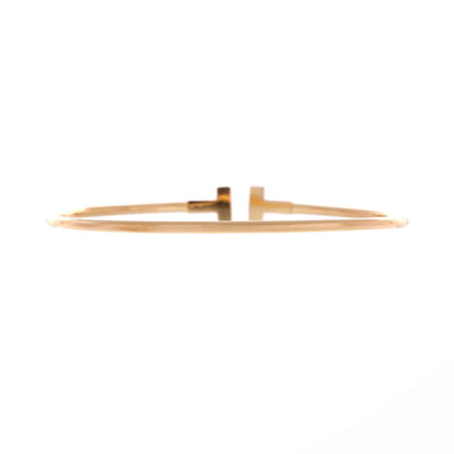 ティファニー Tワイヤーブレスレット 18Kイエローゴールド ナロー