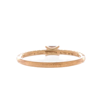 カルティエ エタンセル ドゥ カルティエ ソリテール リング 18K ローズゴールド、エメラルド カット ダイヤモンドとパヴェ ダイヤモンド