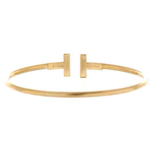 ティファニー Tワイヤー ブレスレット 18K イエローゴールド オニキス