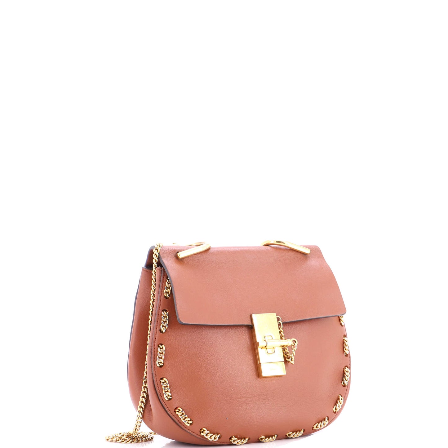 クロエ ドリュー クロスボディバッグ チェーン装飾レザー スモール