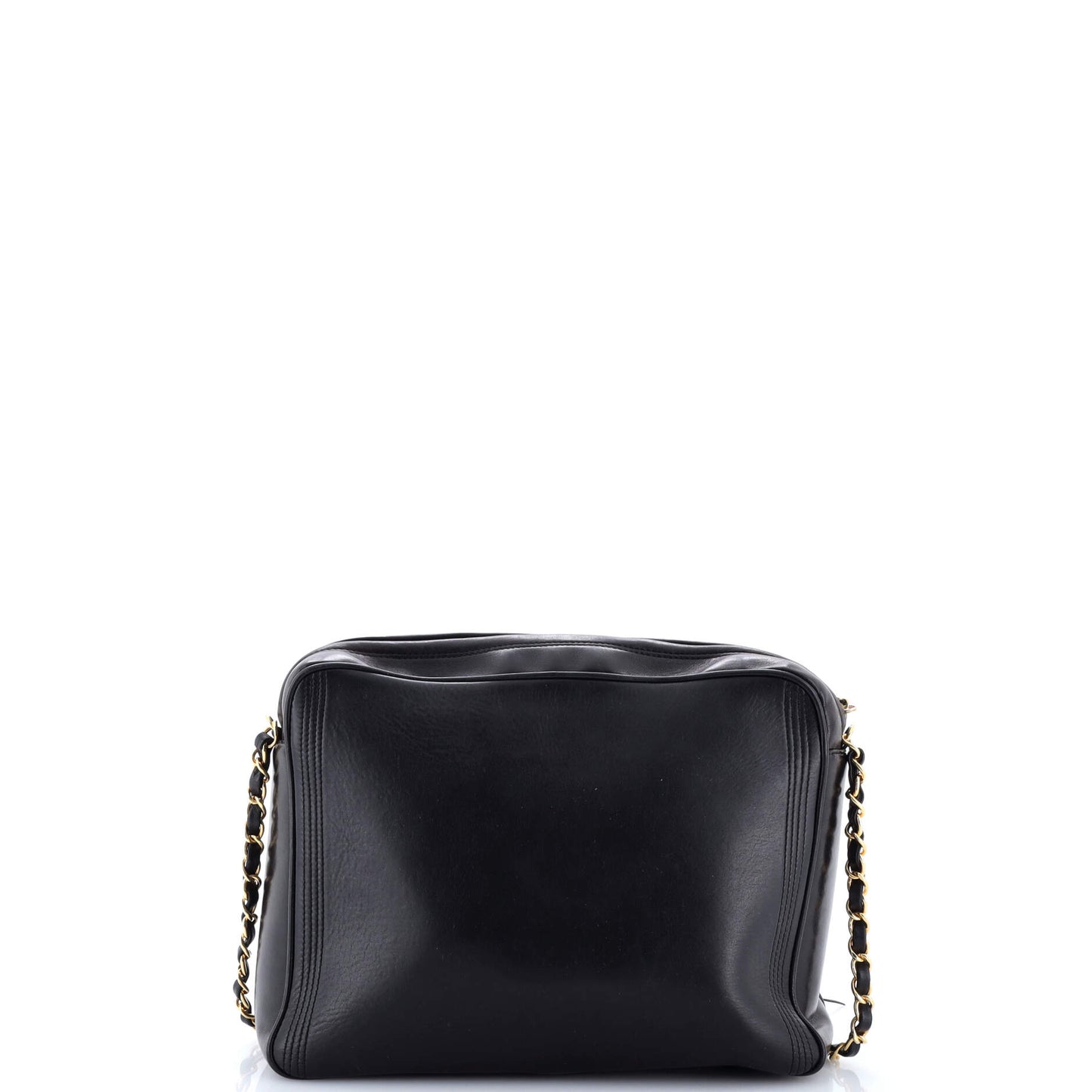 シャネル ヴィンテージ フロントポケット CC カメラバッグ ラムスキン ミディアム