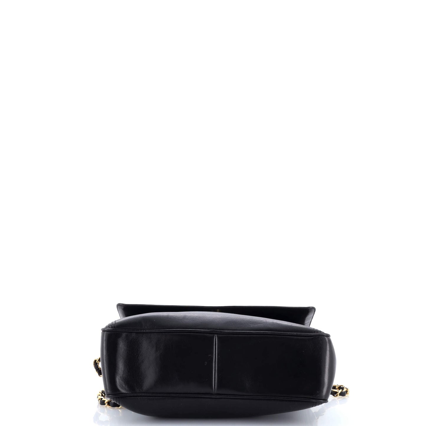 シャネル ヴィンテージ フロントポケット CC カメラバッグ ラムスキン ミディアム