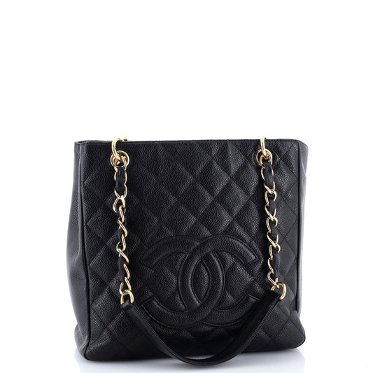 シャネル プチ ショッピング トート キルティング キャビア