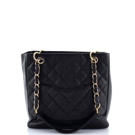 シャネル プチ ショッピング トート キルティング キャビア