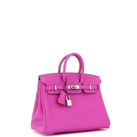 エルメス バーキン ハンドバッグ ヴェルソ・ノヴィーロ パラジウム金具 25