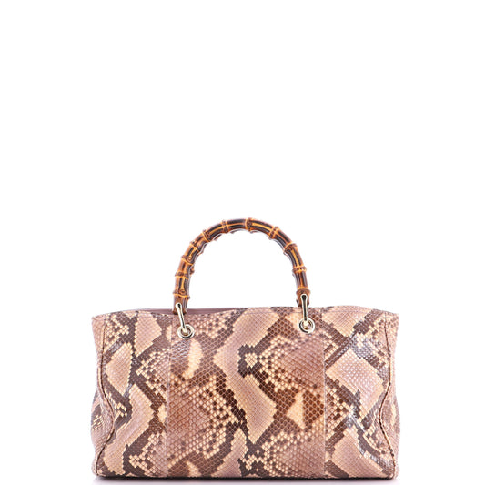 グッチ バンブー ショッパー トート パイソン ミディアム