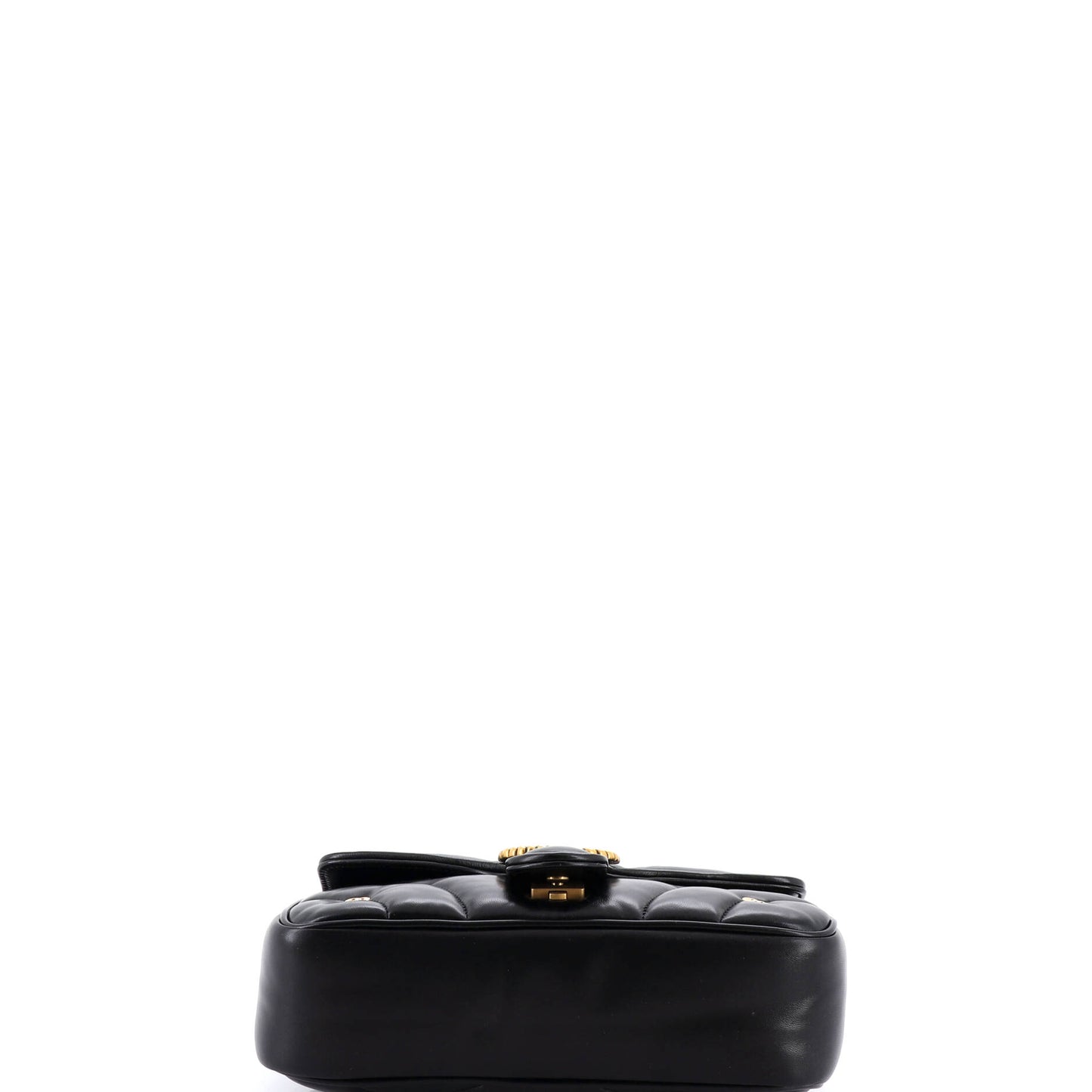 グッチ GGマーモント フラップバッグ スタッズ付き マトラッセレザー スモール