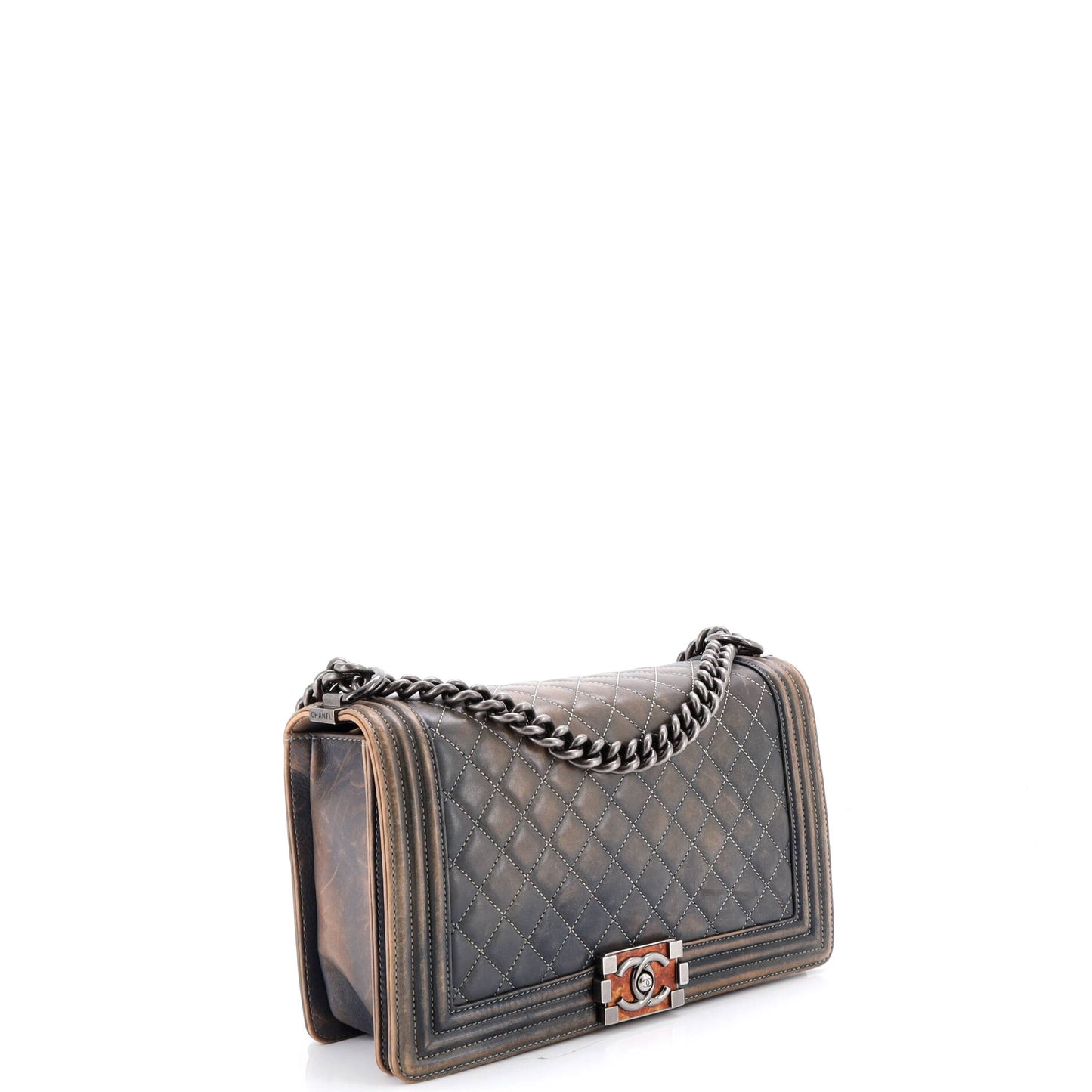 シャネル ボーイフラップバッグ キルティング ウォッシュドカーフスキン ニューミディアム