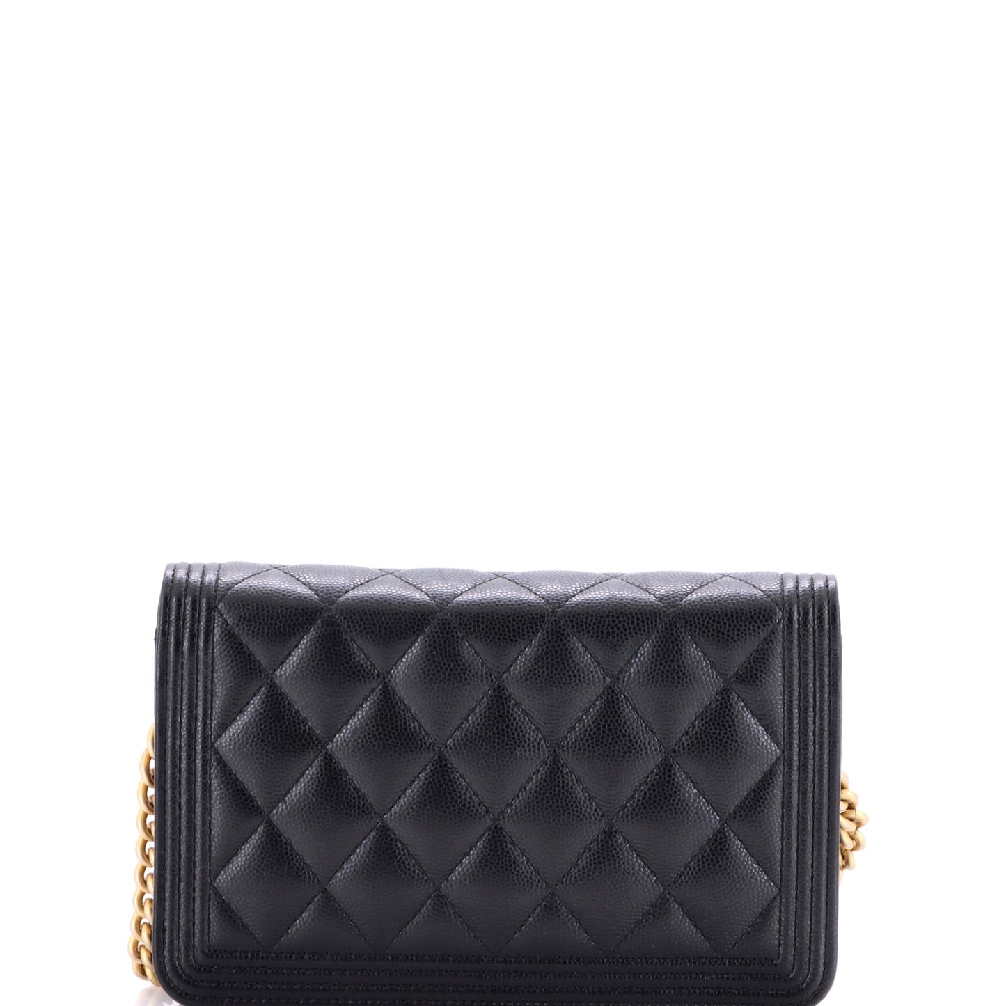 シャネル ボーイ ウォレット オン チェーン キルティング キャビア