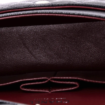 シャネル クラシック ダブルフラップバッグ キルティング キャビア ミディアム