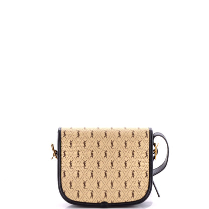 サンローラン フラップサッチェル モノグラム オールオーバー キャンバス＆レザー スモール