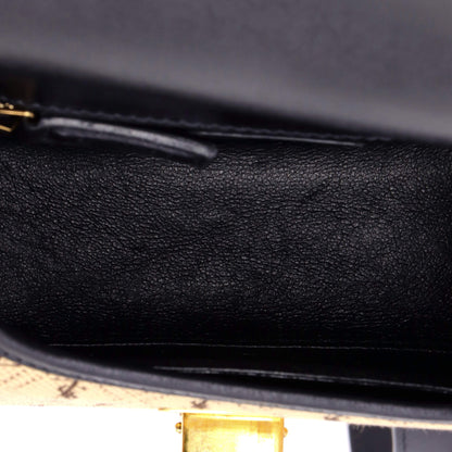 サンローラン フラップサッチェル モノグラム オールオーバー キャンバス＆レザー スモール