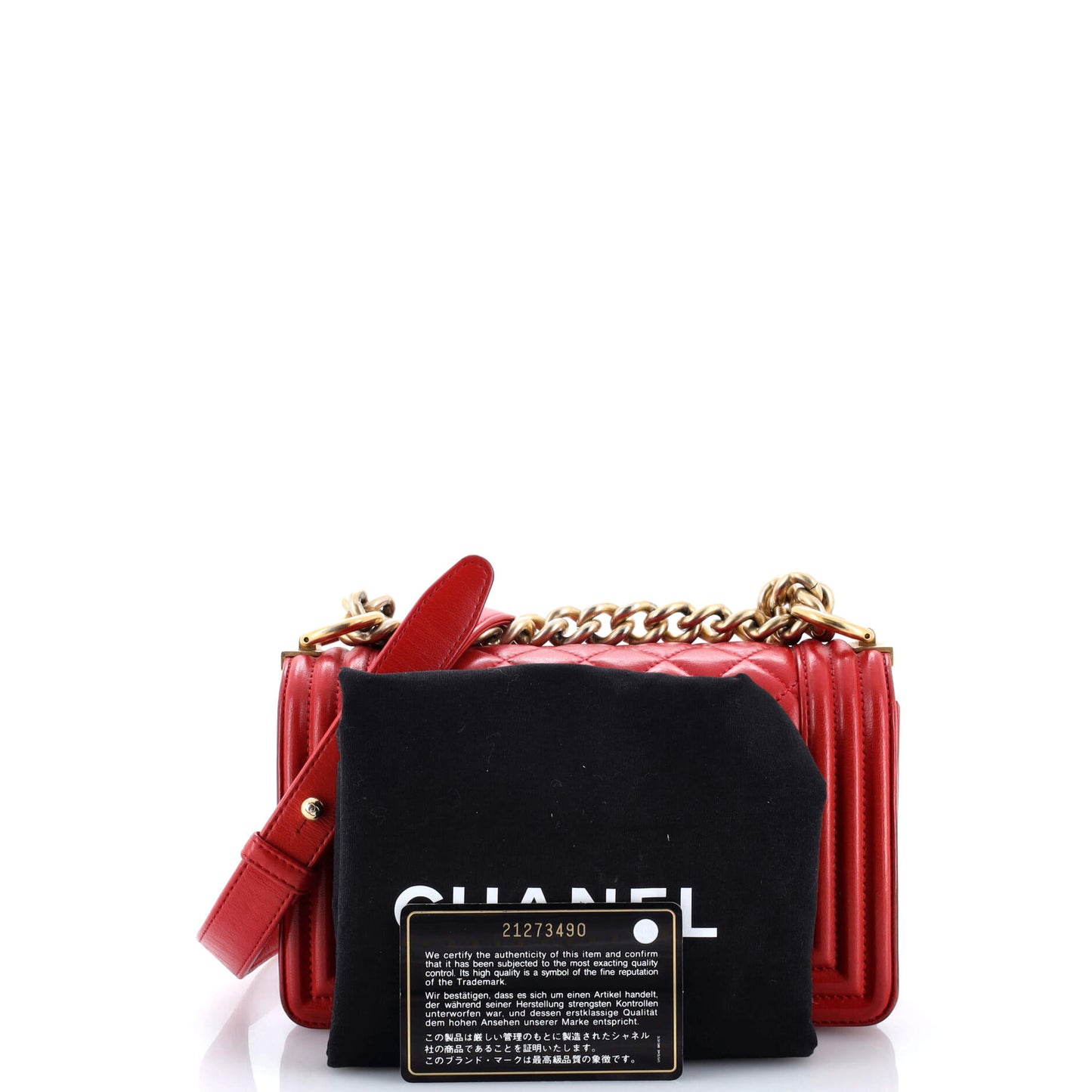 シャネル ボーイ フラップバッグ キルティング ラムスキン スモール