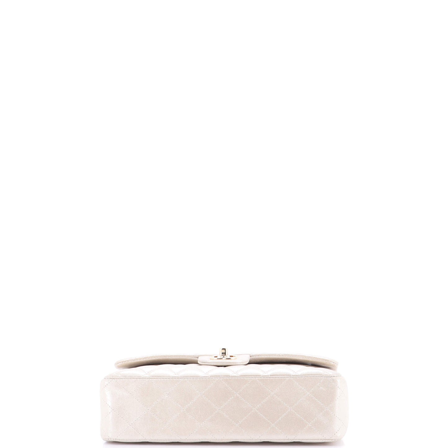 シャネル クラシック ダブルフラップバッグ キルティング メタリック ラムスキン ミディアム