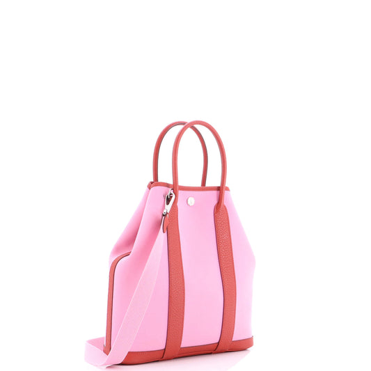 エルメス ガーデン ファイル トートバッグ トワル＆レザー 28